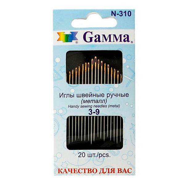 Набор игл для шитья Gamma N-310 20 шт/уп