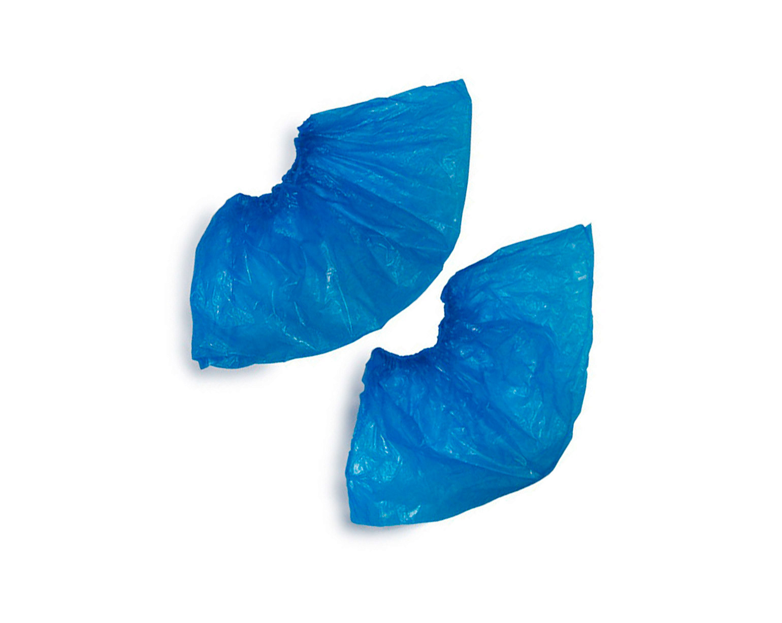 Бахилы синие, одинарная резинка, L, 20 мкм (100 шт/упак/50 пар/упак)