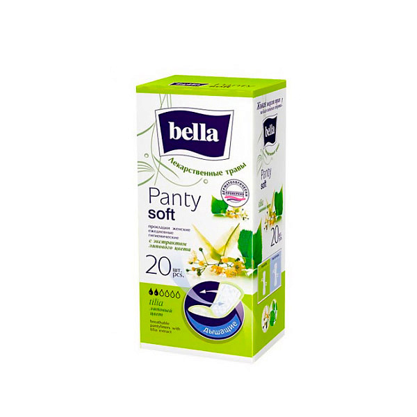 Прокладки ежедневные Bella Panty Soft tilia с экстрактом липового цвета 20 шт