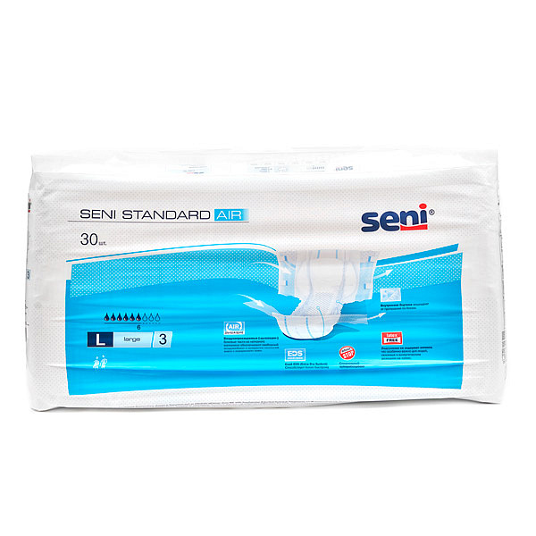 Подгузники для взрослых Seni standard Air L 30 шт