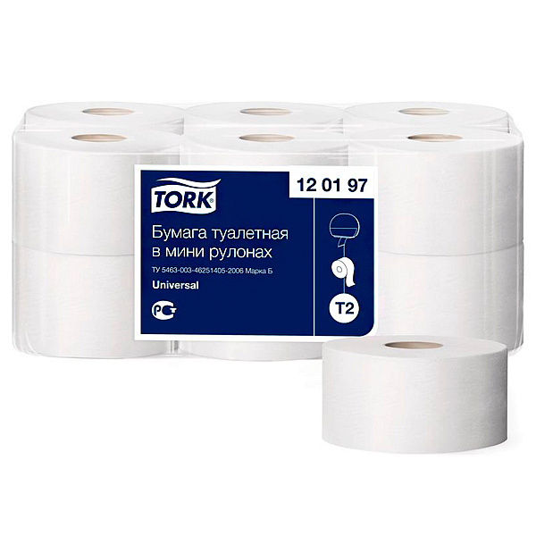 Бумага туалетная Tork Т2 Universal 200 м 12 шт