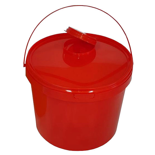Емкость-контейнер для сбора острого инструментария класс В красный 10 л