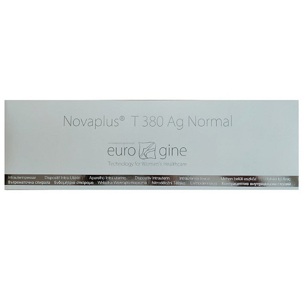 Спираль ВМС "EUROGINE": DIU NOVAPLUS T 380 Ag (Cu 380+Ag) NORMAL