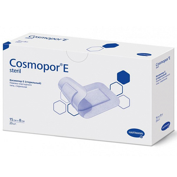 COSMOPOR E steril - Самоклеящиеся послеоперац.повязки: 15 х 8 см; 25 шт.