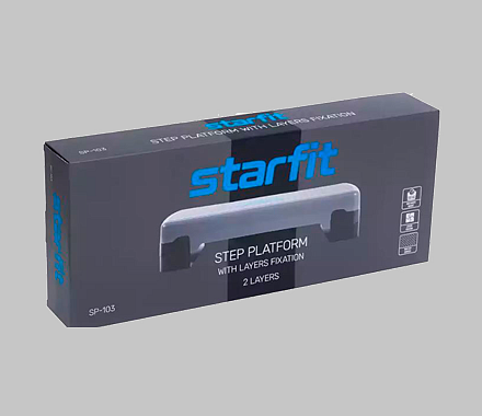12727-21959 Степ-платформа SP-103 67,5х28,5х15 см, 2-уровневая, Starfit 
