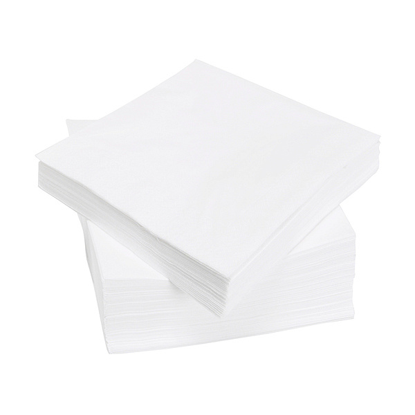 Салфетки белые однослойные 24х24 см, 10 пачек по 400 шт