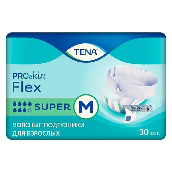 Подгузники для взрослых TENA Flex Super M 30 шт