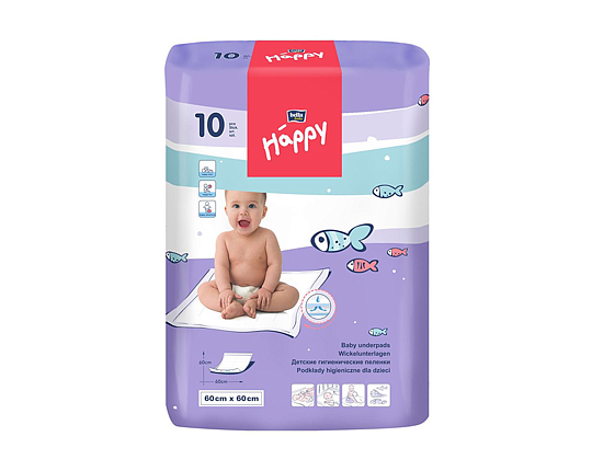 Пеленки гигиенические для детей "HAPPY" 60 x 60 по 10 шт. soft