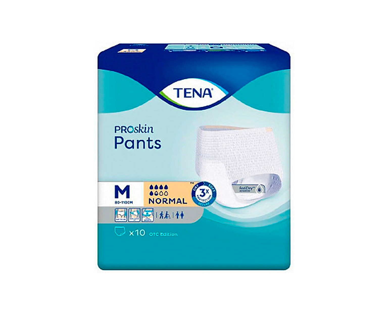 Подгузники-трусы TENA ProSkin Pants Normal М 10 шт. 10% НДС