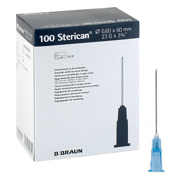 Игла инъекционная Sterican B.Braun 23G (0,60х60 мм) 100 шт