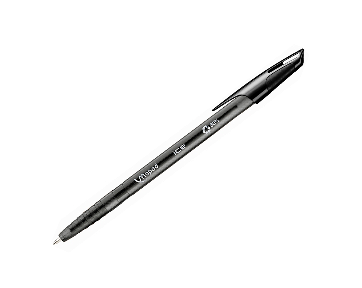 Одноразовая шариковая ручка MAPED Green Ice черная линия 0,6 мм