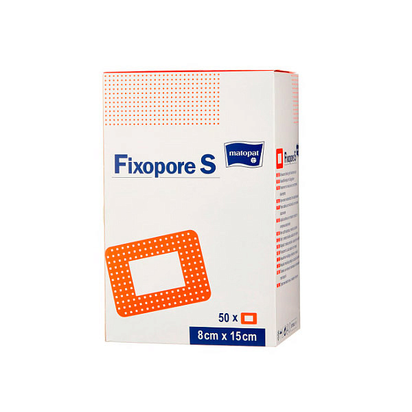 Повязка Matopat Fixopore S с впитывающей прокладкой 15х8 см, 50 штук